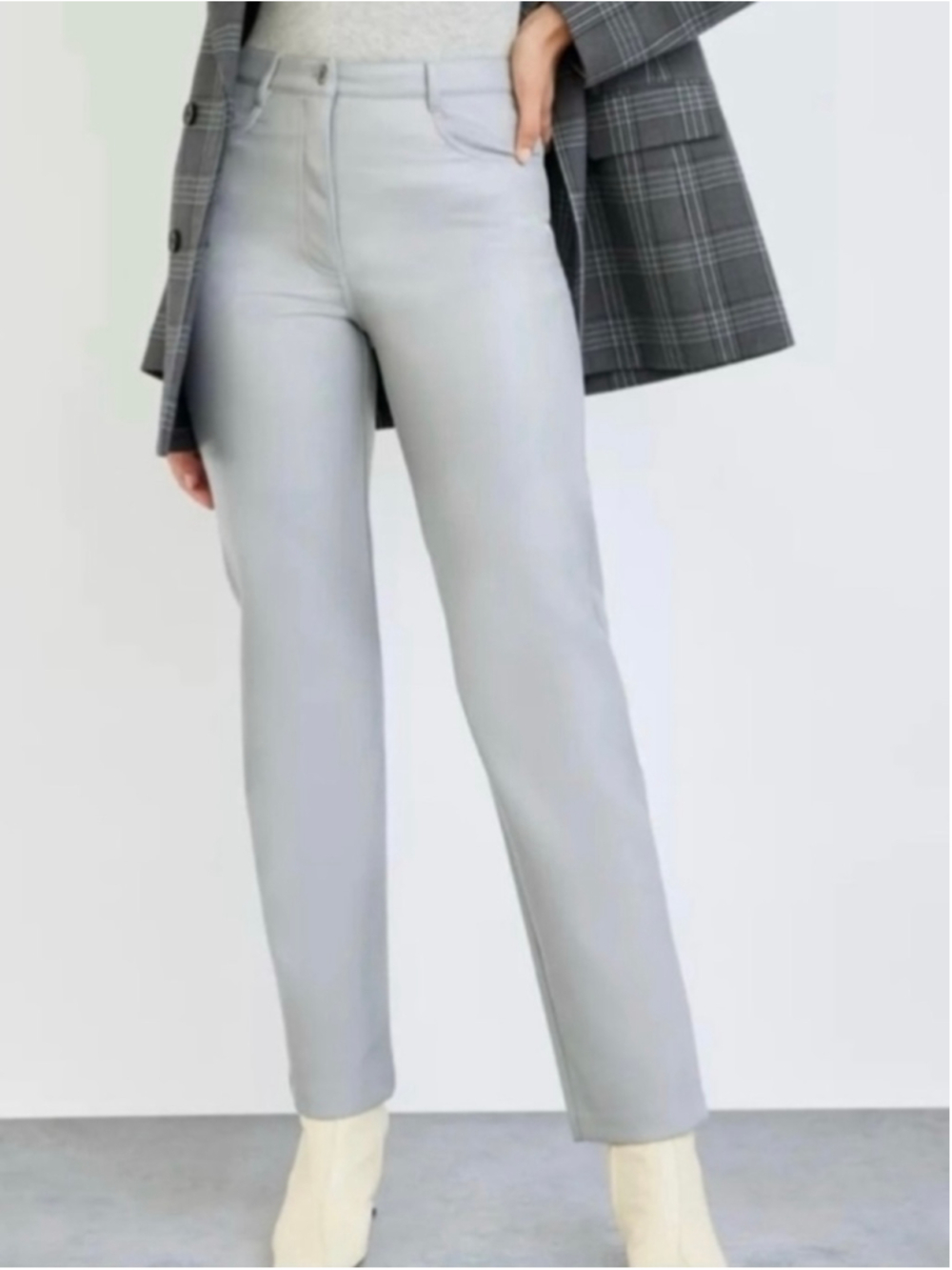Wilfred MelinaVegan Leather Cropped Pant Size 2 Marble Grey